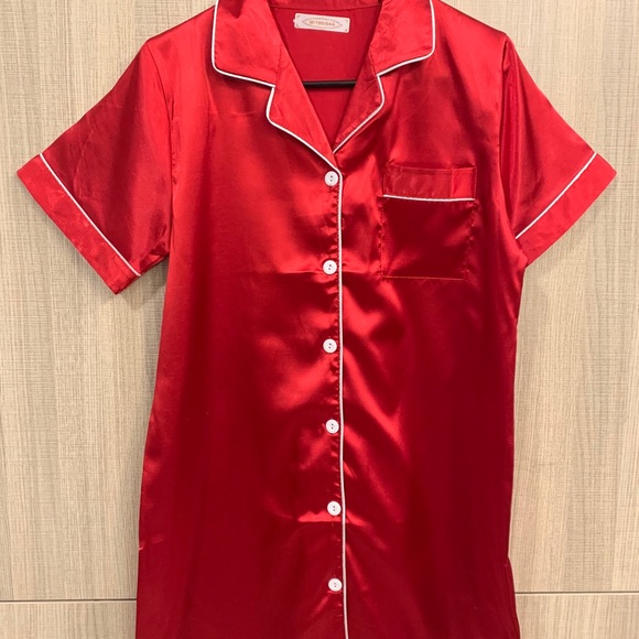 Korean Style Silk Dress Sleepwear - Picture 3 of 4